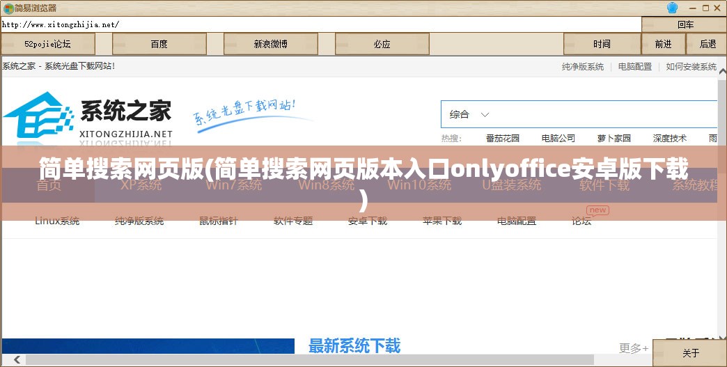 简单搜索网页版(简单搜索网页版本入口onlyoffice安卓版下载)