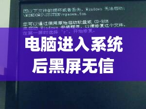 电脑进入系统后黑屏无信号(电脑进系统就黑屏无信号)