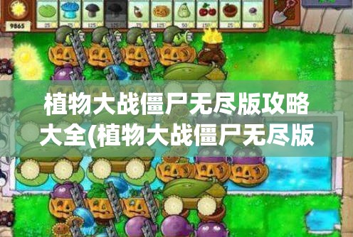 植物大战僵尸无尽版攻略大全(植物大战僵尸无尽版攻略大全图解)