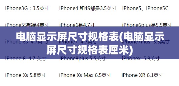 电脑显示屏尺寸规格表(电脑显示屏尺寸规格表厘米)