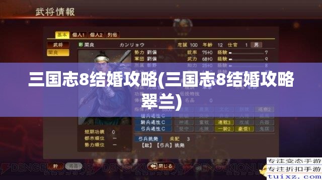 三国志8结婚攻略(三国志8结婚攻略翠兰)