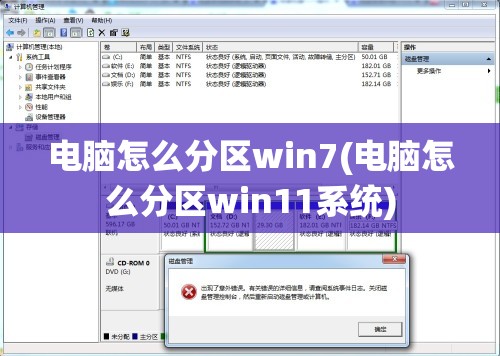 电脑怎么分区win7(电脑怎么分区win11系统)