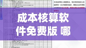 成本核算软件免费版 哪个好(成本核算小程序)