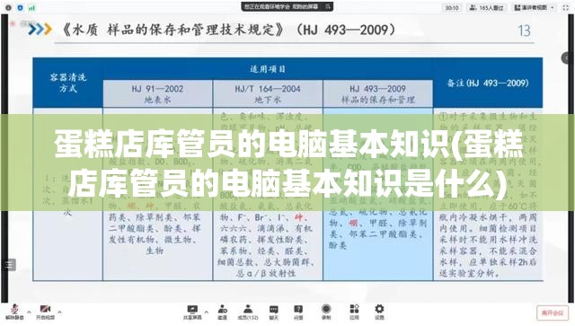 蛋糕店库管员的电脑基本知识(蛋糕店库管员的电脑基本知识是什么)