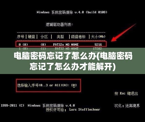 电脑密码忘记了怎么办(电脑密码忘记了怎么办才能解开)