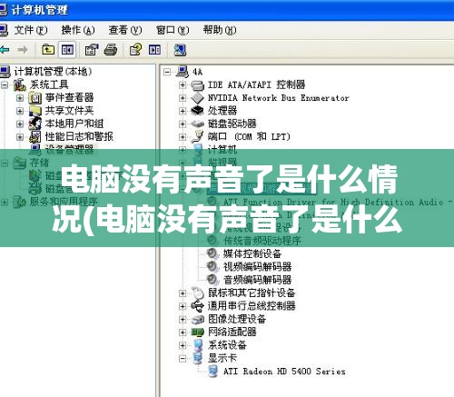 电脑没有声音了是什么情况(电脑没有声音了是什么情况啊)
