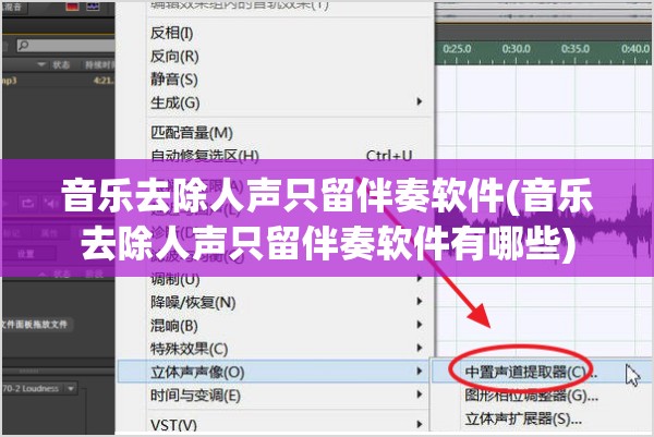 音乐去除人声只留伴奏软件(音乐去除人声只留伴奏软件有哪些)