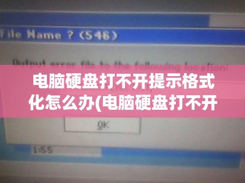 电脑硬盘打不开提示格式化怎么办(电脑硬盘打不开提示格式化怎么办呀)