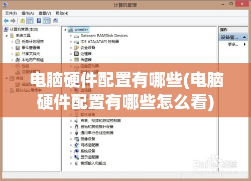 电脑硬件配置有哪些(电脑硬件配置有哪些怎么看)