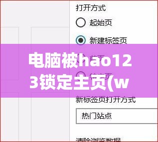 电脑被hao123锁定主页(win10主页被hao123锁定)