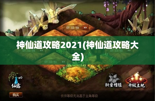 神仙道攻略2021(神仙道攻略大全)