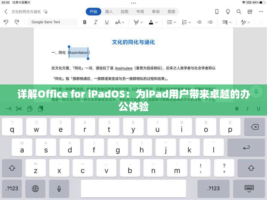 详解Office for iPadOS：为iPad用户带来卓越的办公体验