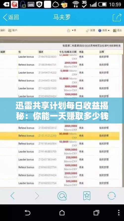迅雷共享计划每日收益揭秘：你能一天赚取多少钱？